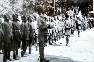 Guard of honour during the wedding ceremony of Raja Bahadur Govind Pratap Singh in the year 1935.