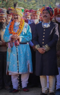 Raja Shri Maheshwar Singhji with Tikka Shri Danvender Singhji