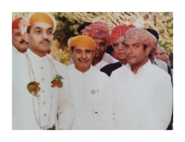 Late Thakur Saheb Sher Singh Ji during Rajtilak Ceremony of Late HH Maharana Mahendra Singh Ji Mewar on 19th November 1984 at Samore Bagh, Udaipur