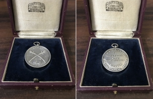 HH Maharaja Lt.Gen Sir Sadul Singh Ji awarded The Maharajah's Medal for Athletics to Thakur Jeoraj Singh Ji (R.P.S) in 1948.