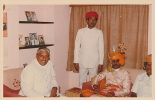 Kunwar Narendra Singh Ji (R.P.S) with Thakur Prithvi Singh Ji of Harasar