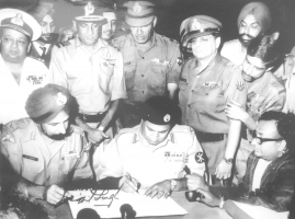Lt.Gen Sagat Singh Ji during the Surrender Ceremony of 1971