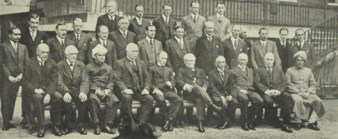 Maharao Khengarji at 10 Downing Street following 1921 Imperial Conference