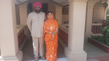 Pratapsinh Jadeja with Shalini Devi of Kutch