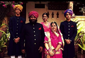 Present Yuvraj of Kutch Pratapsinh jadeja with wife Shalinikumari Jadeja, daughter Trishulinikumari Jadeja and son Anirudsinh Jadeja (Kutch)