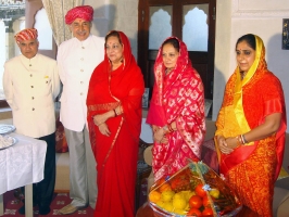 Thakur Sahib Ajit Singh Ji Rathore of Ralawata, Maharao Sahib Pragmulji III of Kutch, Maharani Sahiba Priti Devi of Kutch, Rani Vijayraj Kumari of Mewar and Kunwarani Sahiba Jyoti Jasol of Bassi (Kutch)