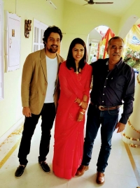 Kunwar Akshay Pal with wife Kunwarani Brinda Singh and Th Mahipal Singh of Sardargarh