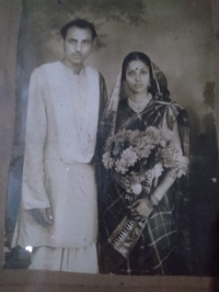 Thakur Baijnath Singh Bhadoria with his wife Smt. Abhaya Devi Ji (Maheshpur Raj)