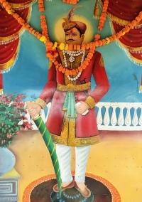 Maharaja Tej Singh Judeo, ruler of the great Chauhan Kshatriya (Rajput) Dynasty of Mainpuri State, a descendant of Great Ruler Prithviraj Chauhan, who rebelled against the British rule in 1857. (Mainpuri)