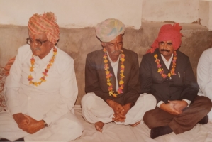 Thakur Sahab Durjan Singh Ji Dewal, Thakur Sahab Daulat Singh Ji Dewal and Thakur Sahab Mohan Singh Ji Deora of Nimbaj at Dhamli-Malwara Wedding