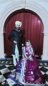 Baisa Aditi Kanwar with her husband Shree Thakur Lal Balvendra pratap singh Ji Sahab Bahadur of Thikana Tikuri