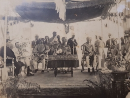 H.H. Maharaja Sri Purna Chandra Bhanj Deo of Mayurbhanj (seated, centre) with others. (Mayurbhanj)