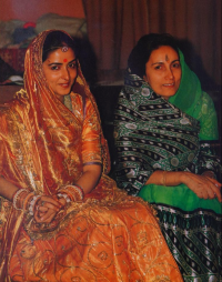 Her Highness the Rajmata Saheba Mukut Rajya Lakshmi Devi of Jaisalmer, with her daughter, Her Highness the Maharani Saheba Rashmi Kumari of Mayurbhanj.
