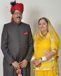 Rao Saheb Jitendra Singh Ji and Rani Saheb Ramma Kumari of Meja (Meja)