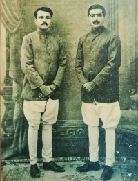 Right Side Darbarsaheb Shree Sir Dhirsinhji Mahobatsinhji Gohil, left side Darbasaheb Shree Sir Bhimsinhji Gohil