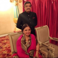 Rajkumari Deepa malini with her husband (Mysore)
