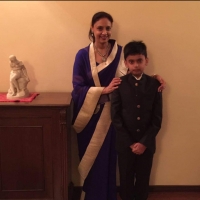 Rajkumari Kkreeti Malini Devi with son Varunendra Vikram Singh