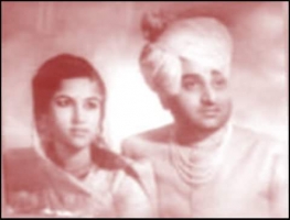 Maharaja Mahendra Singh and his second wife Maharani Shyam Kumari Ji