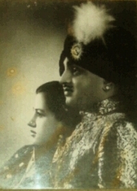 Maharaja Mahendra Singh and his second wife Maharani Shyam Kumari