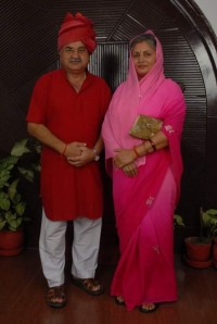 Rajkumar Ranti Dev Singh with his wife Rani Rama Rajya Laxmi Singh (Nagod)