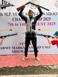 Thakur Saheb Ranjit Singhji Namli single trap state winner of Bronze medal