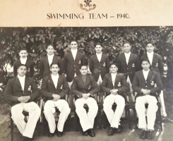Maharaj Balwant singh, head of swimming team in Dehradoon School 1940
