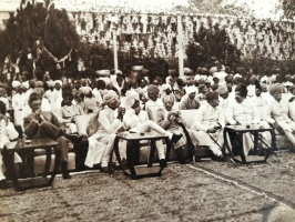 Guests at Maharaj Balwant Singh's wedding in 1945 (Netawal)