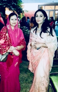 Ranisaheb Manoja Devi of Nilgiri with Princess Diya Kumari of Jaipur