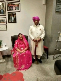 Raja Keshav Singh Ji Saheb with wife Rani Anju Singh Ji (Nimrana)