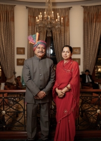 Thakore Saheb Shri Digvijaysinhji Saradrsinhji Parmar and Thakurani Shrimati Mayuraba Digvijaysinhji Parmar