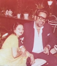 Late H.H. Shivendra Sinhji with Rajmata Sonia Devi (Palitana)