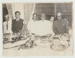 Dinner event in 1955 with Maharaja Palitana (Palitana)