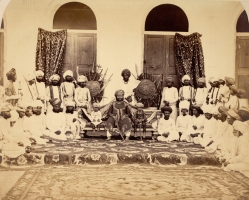 Durbar group of Thakur Sahib Sur Singh Ji in 1870 (Palitana)