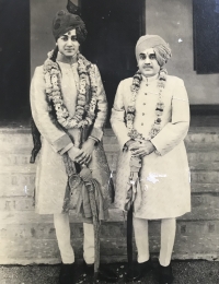 HH Bahadursinhji along with his son in law Lt. HH Rajendra Prakash Bahadur of Sirmur (Palitana)