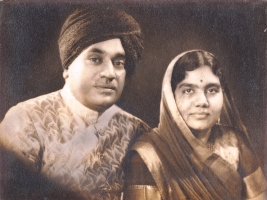 HH Thakore Sahib Shri Sir Bahadur Sinhji Man Sinhji along with his wife HH Thakorani Bai Shri Sita Ba Kunverba Sahiba copy
