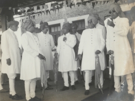 Kishangarh, Sirmur and Sonepur Maharajs along with HH Palitana (Palitana)