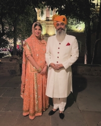 Maharaj Kumar Ketan Sinh with Rani Saheba Nisha Sinh Palitana (Palitana)