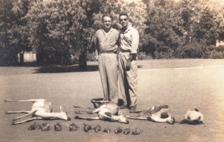 Thakore Sahib Shri Shivendra Sinhji Bahadur Sinhji Gohel along with a friend (Palitana)