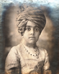 Thakore Sahib Shri Shivendra Sinhji Bahadur Sinhji Gohel of Palitana as a child