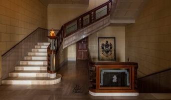 The staircase in Hava Mahal, Palitana State (Palitana)