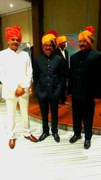 Thakur Dherendra Pratap Singh, Rajkunwar Hirendra Pratap and Rajkunwar Dushyant Pratap Singh of Pilkah