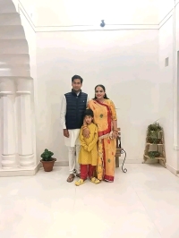 Prince of Raghogarh Yuvraj Maharajkumar Rajkunwar Jaivardhan Singh Ji Chauhan and his wife Yuvrani Sreejamya Singh ji and their son Raj Bhanwar Sahastra Jai Singh Ji Chauhan (Raghogarh)