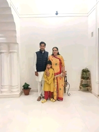 Prince of Raghogarh Yuvraj Maharajkumar Rajkunwar Jaivardhan Singh Ji Chauhan and his wife Yuvrani Sreejamya Singh ji and their son Raj Bhanwar Sahastra Jai Singh Ji Chauhan