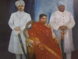 Maharaja Chakradhar Singh, Rani Ram Kuwar, his mother and his brother, Raja Balbhadra Singh (Raigarh)