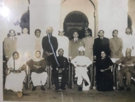 Kunwarani Vijya Raje with 1st Rajya Sabha members