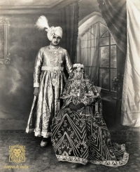 Maharaja Bahadur Kamakhya Narain Singh with his wife Maharani Lalita Rajlaxmi (Ramgarh)