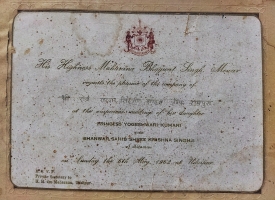 Wedding Invitation from H.H Maharana Mewar for Thakur Sardar Singh Ji of Rampura (Rampura)