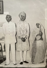 Maharaj Mahendra Singh Ji with his parents Maharaj Roop Singh Ji Saheb and Rani Basant Kanwar Saheba