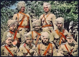 Lt Gen. HH Maharajadhiraja Maharaja Shri Sir Pratap Singh Sahib of Idar,  Maj. Gen. HH Maharaja Shri Sir Sajjan Singh Sahib of Ratlam, Col. Maharaj Shri Sher Singh Sahib of Raoti and an English office (Ratlam)