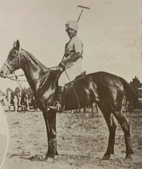The picture, while playing polo Maj.-Gen. HH Maharajadhiraj Sir SAJJAN SINGHJI Bahadur of Ratlam was declared India's third best player. (Ratlam)